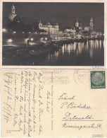 Ansichtskarte Dresden Panorama Bei Nacht 1936 - Dresden