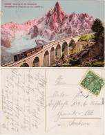 CPA Chamonix Eisenbahn - Montanvert Et  Aigullo Du Dru 1913 - Autres & Non Classés