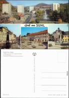 Suhl Panorama-Ansicht, Steinweg, Rathaus Mit Waffenschmied-Denkmal 1982 - Autres & Non Classés
