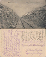  Feldbahn Im Osten: Ein Zug Zwischen Riesigen Schneemauern 1918 - Trains