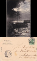 Ansichtskarte  Segelboot - Abenddämmerung 1905  - Velieri