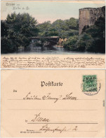 Halle (Saale) Neue Saalebrücke - Moritzburg Ansichtskarte  1899 - Altri & Non Classificati