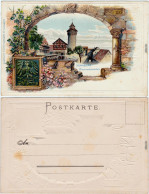 Nürnberg Burg - Brunnnenhäuschen, Heraldik 1906 Prägekarte - Nuernberg