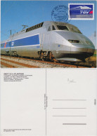 Ansichtskarte  SNCF T.G.V. Atlantique (Sondermarke) 1989  - Trains