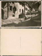 Ansichtskarte Pontresina Dorfgasse - Schafsherde 1932  - Other & Unclassified