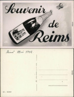 CPA Reims Reims Souvernier: Kathedrale - Champagnerflasche 1942  - Autres & Non Classés