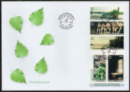 06.05.2009 Finlandia Sauna Striscia Da Libretto Su FDC - Used Stamps