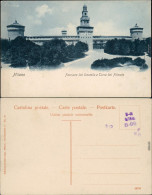 Ansichtskarte Mailand Milano Facciata Del Castello E Torre Del Filarete 1908 - Otros & Sin Clasificación