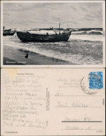 Ansichtskarte Kölpinsee (Usedom)-Loddin Strand Und Fischerboot 1954 - Sonstige & Ohne Zuordnung