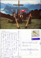Luzern Lucerna Alphornbläser Am Pilatus, Blick Auf Bürgenstock 2000 - Andere & Zonder Classificatie