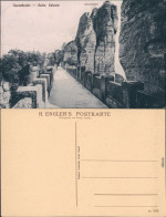 Ansichtskarte Lohmen (Sachsen) Basteibrücke - Steinschleuder 1922 - Sonstige & Ohne Zuordnung