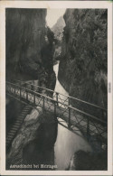 Ansichtskarte Meiringen Brücke In Der Aareschlucht 1936 Schweiz - Andere & Zonder Classificatie