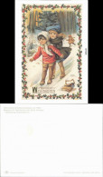 Historische   - Kinder Mit Gleitschuh Im Wald Im Winter 1900/1989 Goldrand - Anniversaire