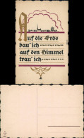  Christlicher Spruch Mit Stadtsilhouette Skyline Dorf 1914 Goldrand - Música