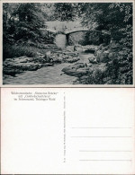 Ansichtskarte Schwarzburg Steinerne Brücke Mit Goldwäscherfelsen 1932  - Altri & Non Classificati