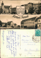 Köthen Markt Mit Rathaus, Ingenieurschule Chemie, Bahnhof, Stadttheater 1959 - Koethen (Anhalt)