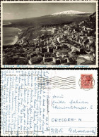 Cartoline Taormina Panorama-Ansicht Blick Zum Vulkan Etna 1959 - Otros & Sin Clasificación