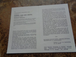 Doodsprentje/Bidprentje  DORINA VAN DER MISPEL   Assenede 1909-1989 Gent  (Wwe Prudent SAELENS) - Religion & Esotericism