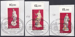 BERLIN  478-480, Gestempelt Auf Briefstück, SoSt., Berliner Porzellan, 1974 - Usati