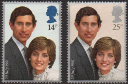 GREAT BRITAIN 1981 Royal Wedding - Unused Stamps