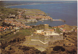 66. COLLIOURE . CPSM. VUE AERIENNE. EN AVION AU DESSUS DU FORT SAINT ELME. - Collioure