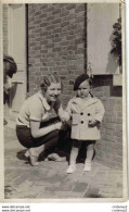 Carte Photo à Identifier Jeune Femme Avec Garçonnet Coiffé D'un Béret Basque VOIR DOS Canal Marelles Et Soutils Claude - Retratos