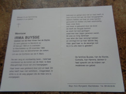 Doodsprentje/Bidprentje  IRMA BUYSSE   Mendonk 1903-1989 Wachtebeke  (Wwe Victor Van De Slycke) - Religión & Esoterismo