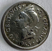 Dominican Republic 10 Centavos 1963  (Silver) 100th Anniversary Restoration Of The Republic - Dominicaine