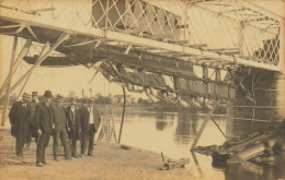 Les Ponts De Cé * Carte Photo 1907 * Catastrophe Ferroviaire , Accident Train Locomotive Machine , Ligne Chemin De Fer - Les Ponts De Ce