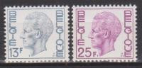 Belgique N° 1747P5 - 1748P5 *** S.M. Le Roi Baudouin - 1975 - Unused Stamps