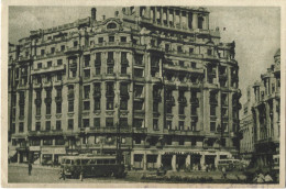 ROMANIA BUCURESTI - SPLAIUL INDEPENDENTEI AND THE CENTRAL BUS STATION, BUILDING, ARCHITECTURE, PEOPLE, BUSES - Romania