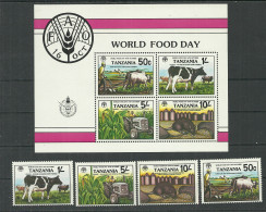 Tanzania 1982 Year, Set + Block Mint Stamps MNH(**) - Tanzania (1964-...)