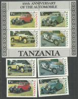 Tanzania 1986 Year, Set + Block Mint Stamps MNH(**) Cars - Tanzania (1964-...)