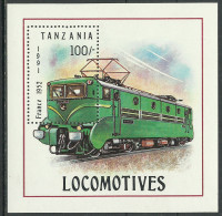 Tanzania 1991 Year, Mint Block MNH(**)  Train - Tanzania (1964-...)