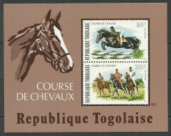 Togo 1974 Year, Block Mint MNH (**) Horses Sport - Togo (1960-...)