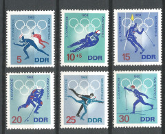 Germany DDR 1968 Year MNH(**) Mi.# 1335-40 Sport - Neufs
