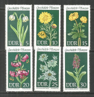 Germany DDR 1969 Year MNH(**) Mi.# 1456-61 Flowers - Unused Stamps