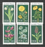 Germany DDR 1969 Year MNH(**) Mi.# 1456-61 Flowers - Nuevos