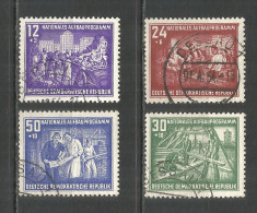 Germany DDR 1952 Year Used Stamps Mi.# 303-306 - Used Stamps