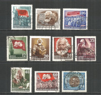 Germany DDR 1953 Year Used Stamps Mi.# 344-353 - Gebruikt