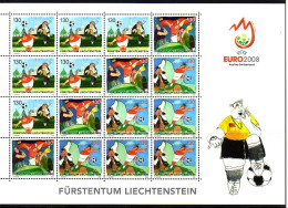 LIECHTENSTEIN MI-NR. 1479-1481 POSTFRISCH(MINT) KLEINBOGEN FUSSBALL EM 2008 ÖSTERREICH SCHWEIZ - Blocks & Sheetlets & Panes