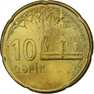 Azerbaïdjan, 10 Qapik, 2006, Brass Plated Steel, SUP, KM:42 - Azerbaiyán