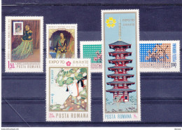 ROUMANIE 1970 Yvert 2531-2534, 2537-2538 NEUF** MNH Cote 7 Euros - Unused Stamps