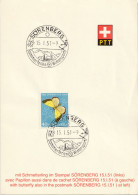 Schweiz Suisse Pro Juventute 1950: "Solitaire" Zu WI137 Mi 554 Yv 506 Mit K-Stempel SÖRENBERG 15.I.51 (Zu CHF 18.00) - Butterflies