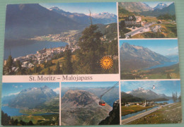 St. Moritz (GR) - Mehrbildkarte "St. Moritz - Malojapass" - St. Moritz