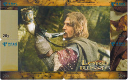 PUZZLE DE 4 TARJETAS DE CHINA DE EL SEÑOR DE LOS ANILLOS (LORD OF THE RINGS) - Kino