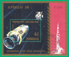 Mongolia 1972 Used Block CTO  Space Mi. # Blc.27 - Mongolië