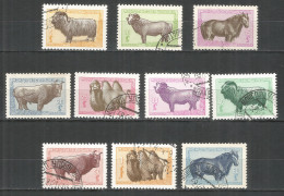 Mongolia 1958 Used Stamps CTO , Animals - Mongolië