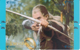 PUZZLE DE 4 TARJETAS DE CHINA DE EL SEÑOR DE LOS ANILLOS (LORD OF THE RINGS) - Cine