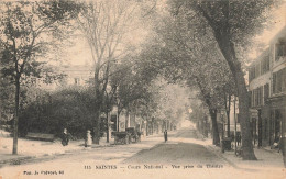 Saintes * Cours National , Vue Prise Du Théâtre * Au Dos CACHET Franchise Militaire Régiment Infanterie - Saintes